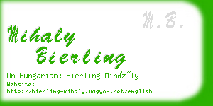 mihaly bierling business card